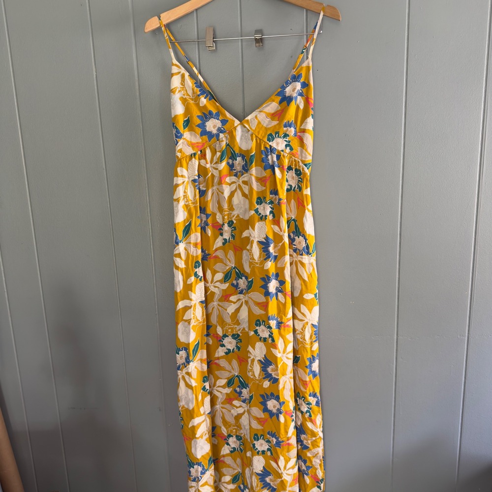 Floral Yellow Maxi Dress
